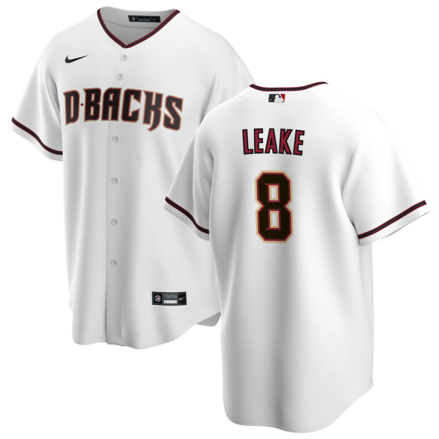 Nike Men #8 Mike Leake Arizona Diamondbacks Baseball Jerseys Sale-White
